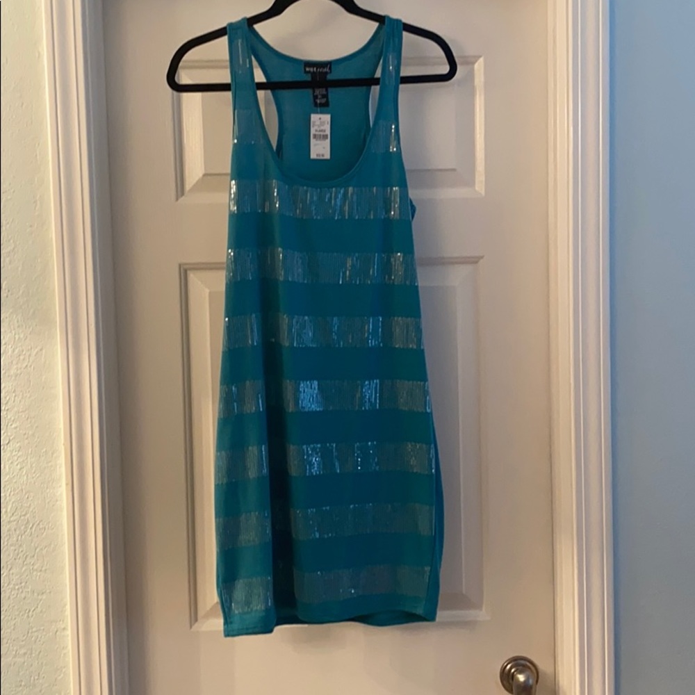 Blue tank dress